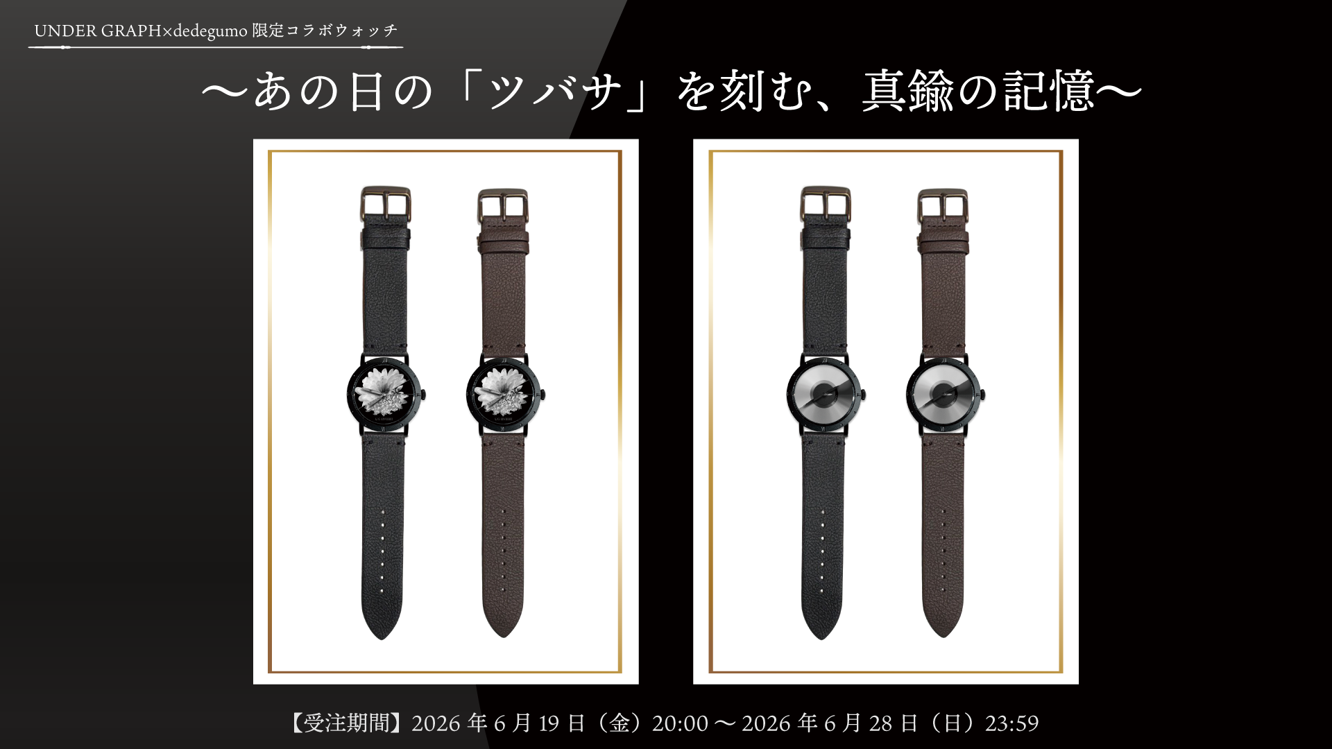 新グッズ「UNDER GRAPH×dedegumo限定コラボウォッチ 〜あの日の